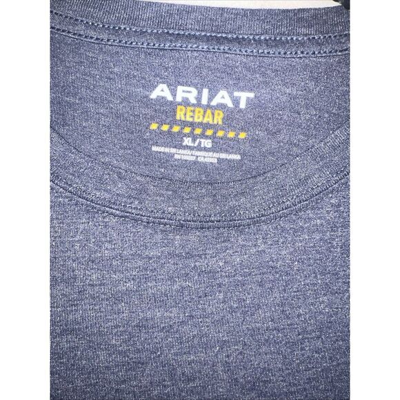 Ariat Men's Rebar Workman Full Cover Slate Heather T-shirt 10039179 - Picture 5 of 5